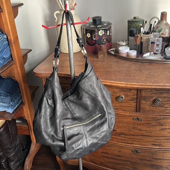 James Drake Slouchy Black Leather Bag - Picture 8 of 14